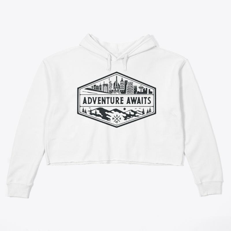 "Adventure Awaits" Crop Hoodie